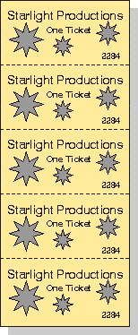 strip tickets 10105 two inch by one inch five per strip