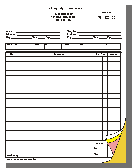 invoice 83070 eight and one half inch wide by eleven inch high
