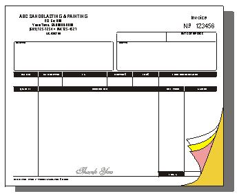 invoice 82930 eight and one half inch wide by seven inch high