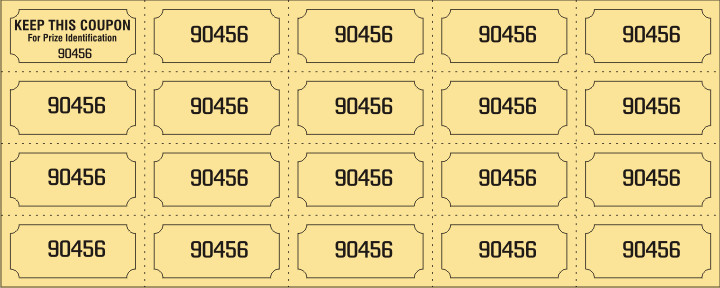 stock chinese auction tickets 20154 one inch by two inch nineteen per sheet