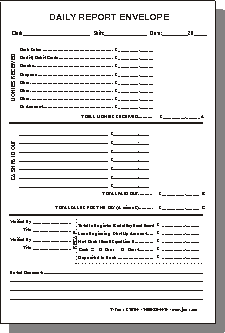 general daily report envelope 10144 six inch wide by nine high