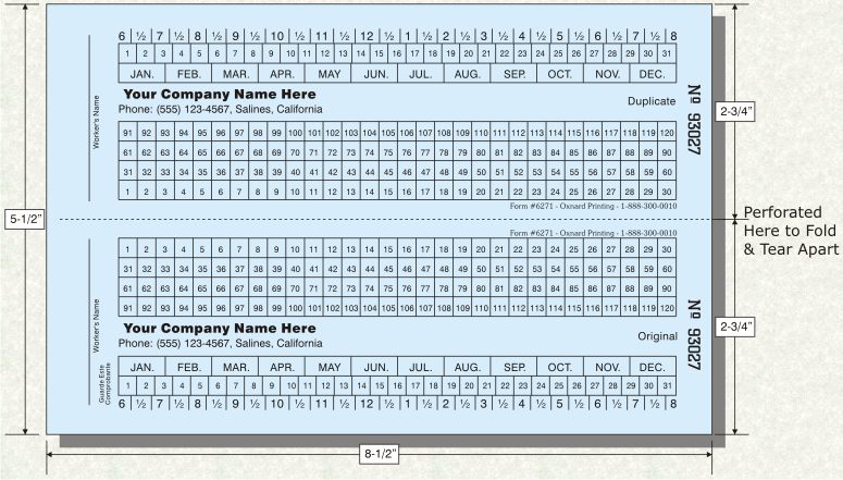 picker card 10150 eight and one half inch wide by five and one half inch high