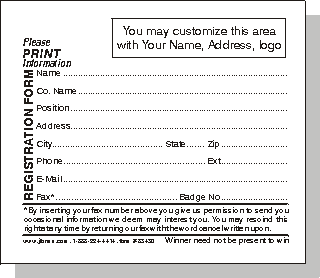 registration form 83430 four and one quarter inch wide by two and three quarter inch high