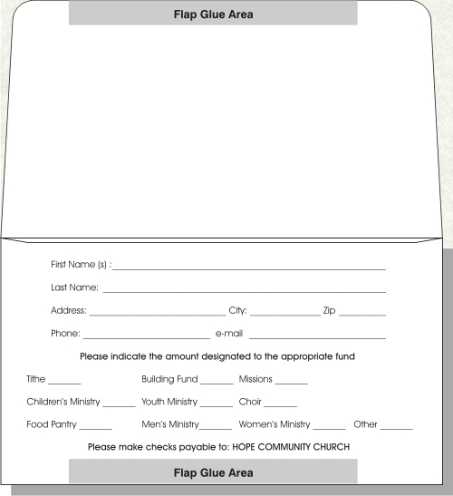security tithe envelope sample inside