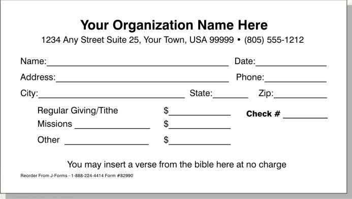 tithe envelope 82990 three and five eighth inch high by six and one half wide
